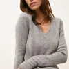ABBY pull col v nuage chiné