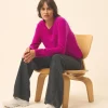 ABIGAIL pull col bateau goutte dos violine