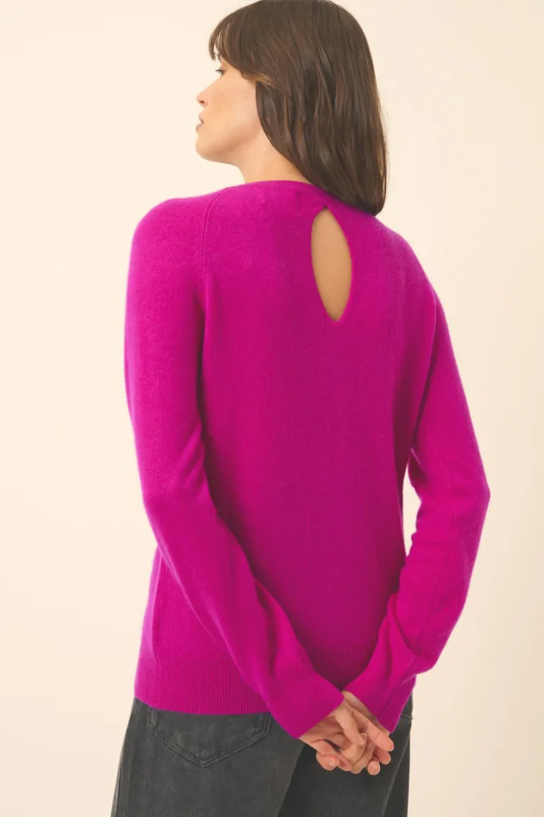 ABIGAIL pull col bateau goutte dos violine
