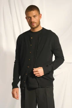 ANAIS cardigan col rond noir