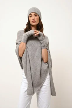 ASHLEY poncho col bateau nuage chiné
