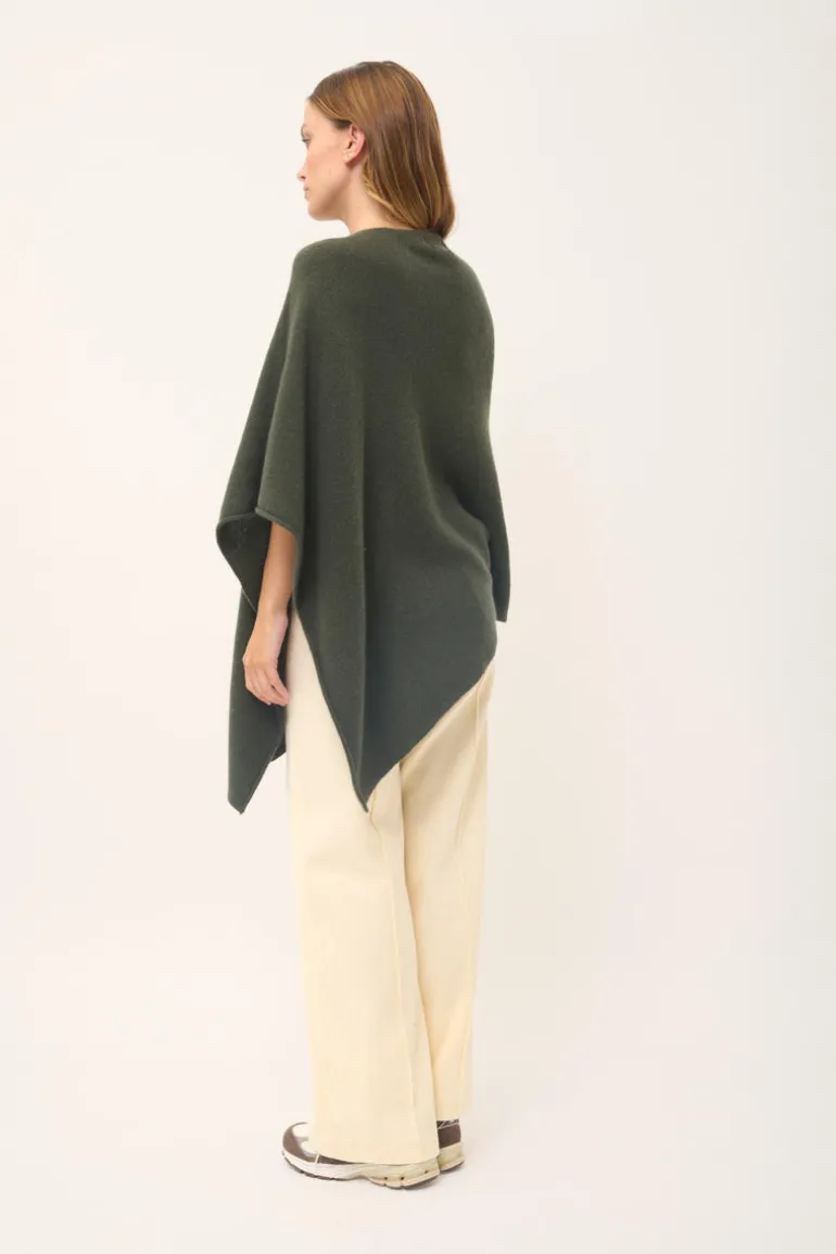 ASHLEY poncho col bateau kaki