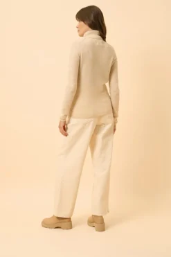 AVA pull col roulé avoine
