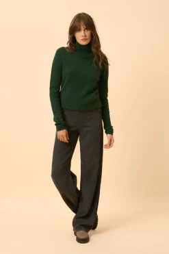 AVA pull col roulé cyprès