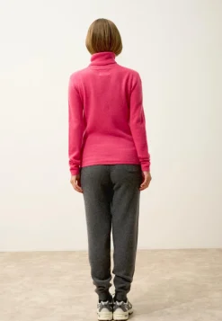 AVA pull col roulé fraise