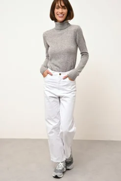 AVA pull col roulé nuage chiné