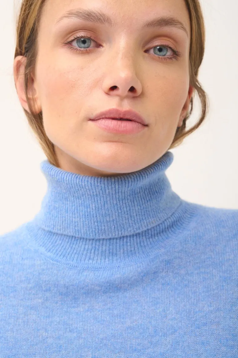 AVA pull col roulé sky