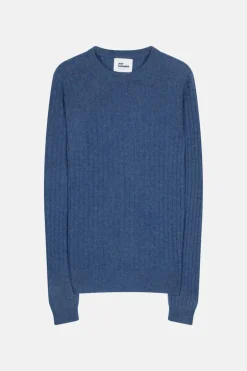 AVANA pull col rond bleu denim