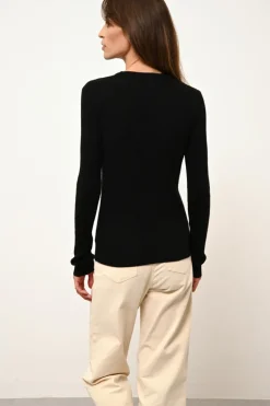 AVANA pull col rond noir