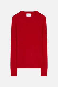 AVANA pull col rond rouge