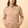 AYR gilet col montant camel chiné