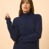 AYR gilet col montant navy