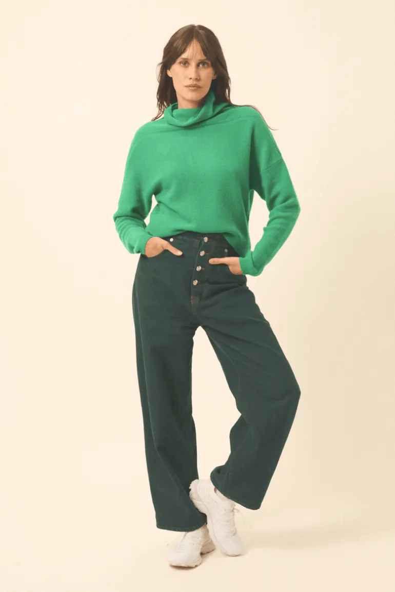 BLANTYRE pull col roulé menthe