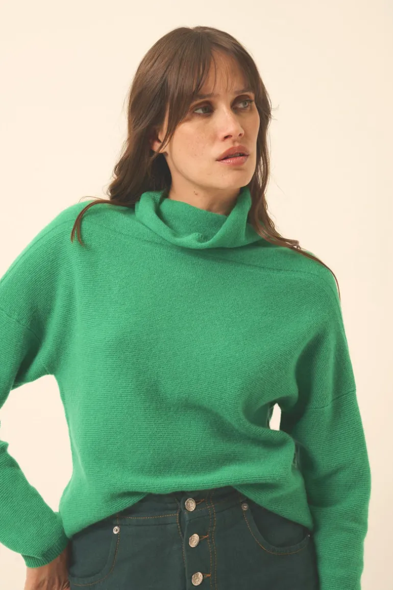 BLANTYRE pull col roulé menthe