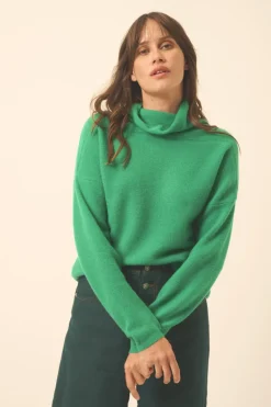 BLANTYRE pull col roulé menthe