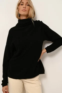 BLANTYRE pull col roulé noir