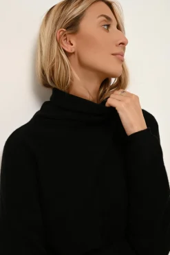 BLANTYRE pull col roulé noir