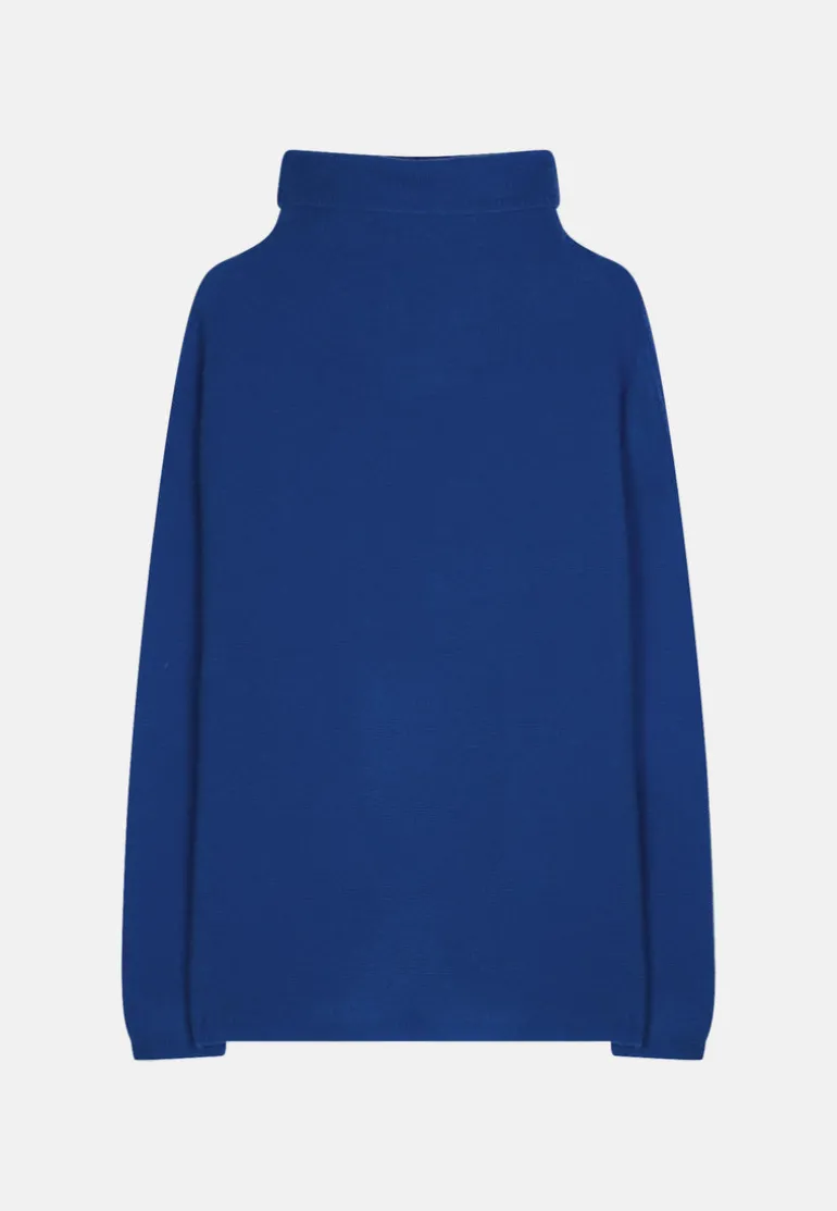BLANTYRE pull col roulé outremer
