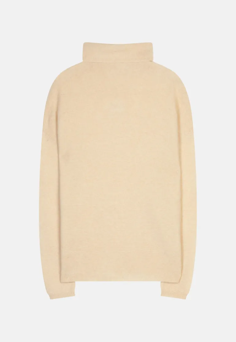 BLANTYRE pull col roulé sable