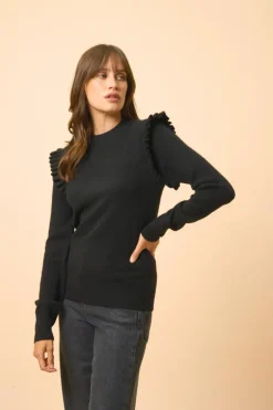 BOXBURN pull col rond noir