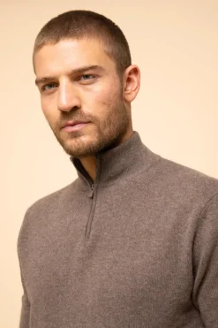 BRADLEY pull col camionneur taupe chiné