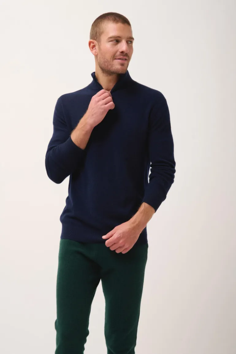 BRADLEY pull col camionneur navy
