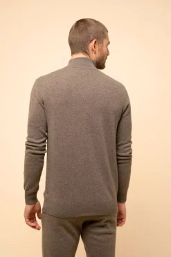 BRADLEY pull col camionneur taupe chiné