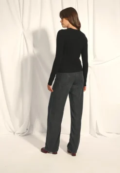 CAMILLE cardigan col v noir