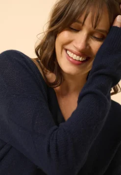 CAPUCINE pull col v navy