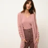 CHELSEA cardigan col v bois de rose