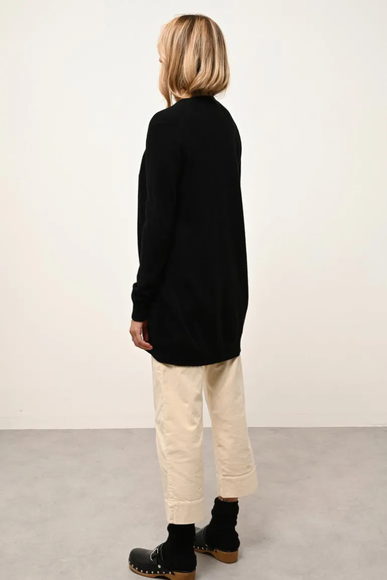 CHELSEA cardigan col v noir
