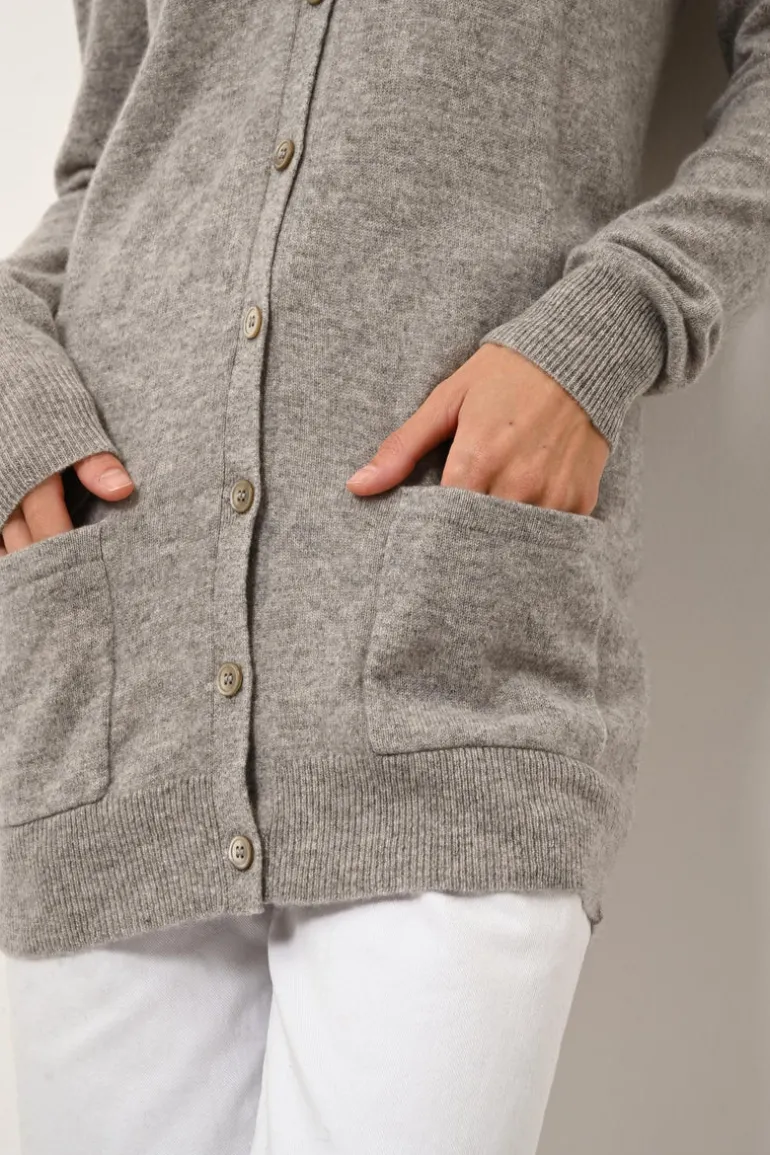 CHELSEA cardigan col v nuage chiné