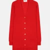 CHELSEA cardigan col v rouge