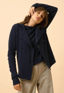 CHLOE veste col tailleur navy