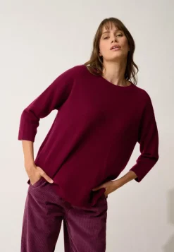 CLATT pull col rond bordeaux