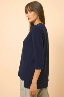 CLATT pull col rond navy