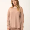 CLOLA pull col rond camel chiné