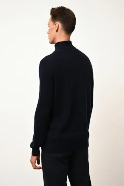CONNOR pull col roulé navy