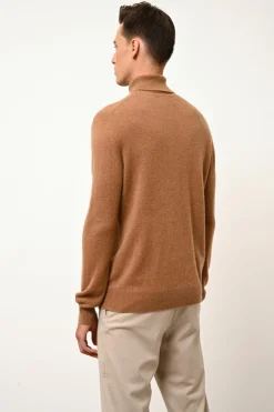 CONNOR pull col roulé noisette