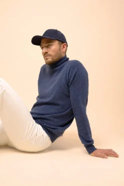 CONNOR pull col roulé ocean chiné