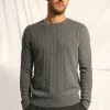 DARRI pull col rond anthracite chiné