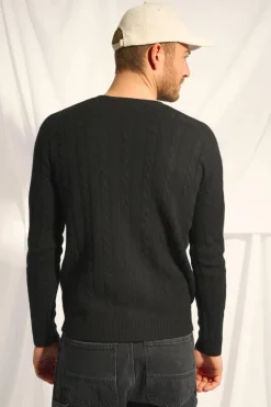 DARRI pull col rond noir
