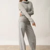 DONATELLA pull col roulé nuage chiné