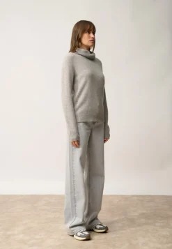 DONATELLA pull col roulé nuage chiné