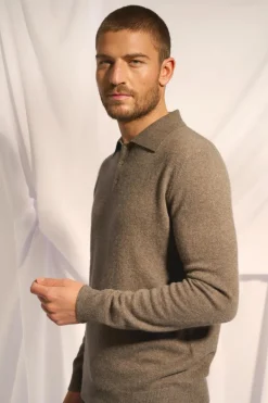DOUGLAS polo taupe chiné
