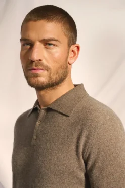DOUGLAS polo taupe chiné