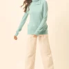 DUNDEE pull col roulé aqua chiné