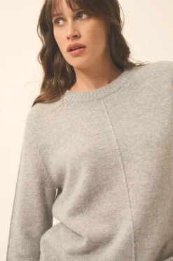 EMMA pull col rond nuage chiné