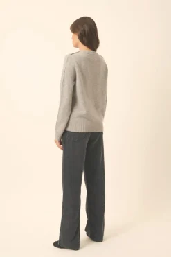 EMMA pull col rond nuage chiné