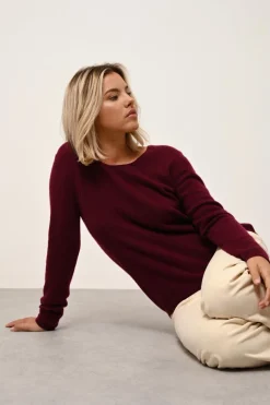 FIONA pull col bateau bordeaux